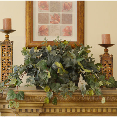 15'' Faux Ivy Plant in Metal Planter
