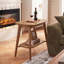 Table de bout en bois massif avec rangement, table d'appoint de style campagnard pour le salon, brun-130584019