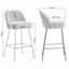 Nat Modern Fabric Upholstered Bar Stools with Spring and Footrest-2142951954