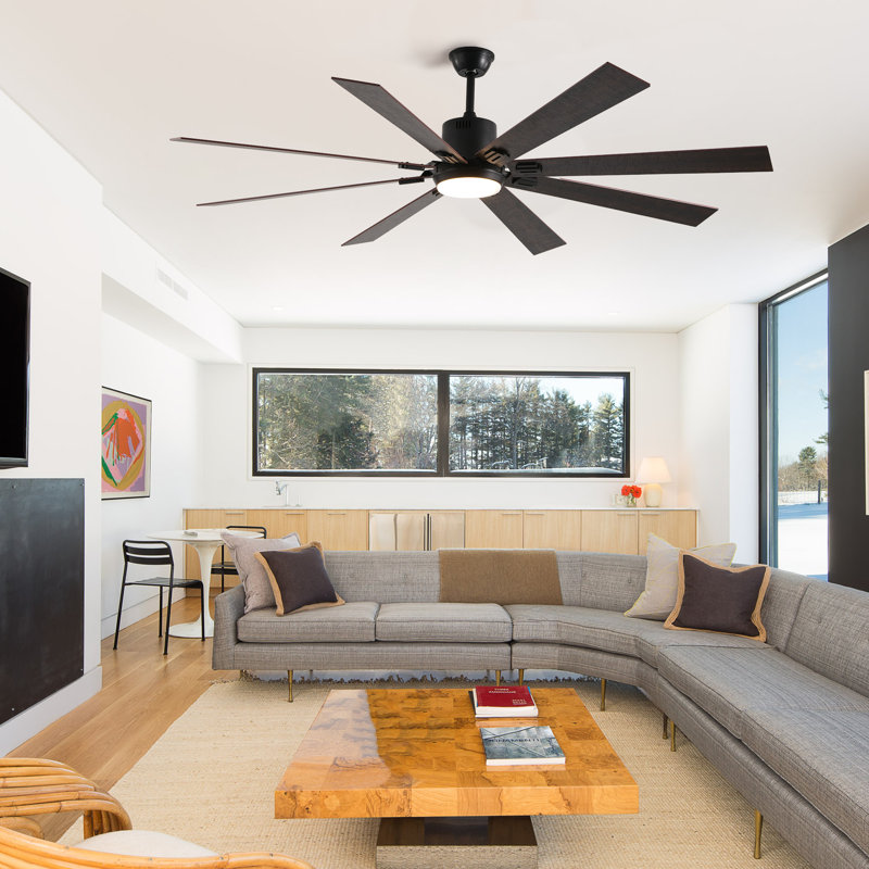 Ventilateur de plafond à DEL 72 po avec 8 pales