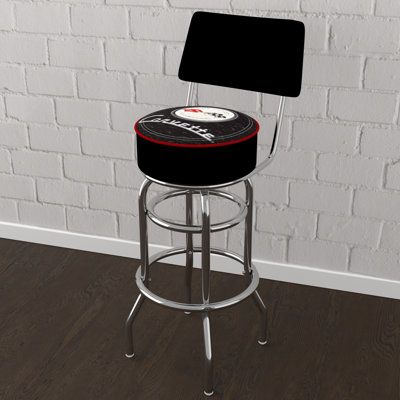 Swivel Upholstered Counter Stool with Metal Frame