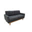 Canapé capitonné 67,7 po de largeur Mid-Century avec pieds en bois-1637033227