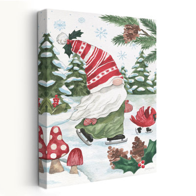 Holiday Cheer Gnomes IV - Christmas Gnome Gnomes Green Art