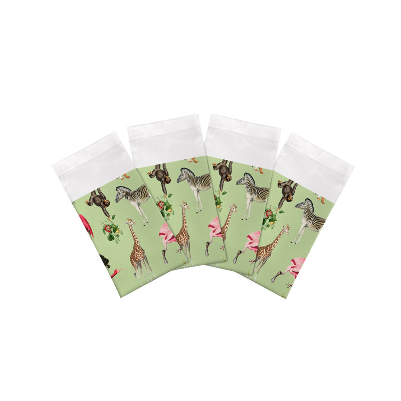 Exotix Cotton Sateen Dinner Napkins, Avocado