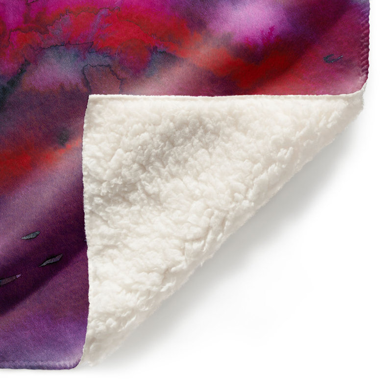 Couverture rose sherpa doux ondulations d’hiver, l 68 po x L 80 po