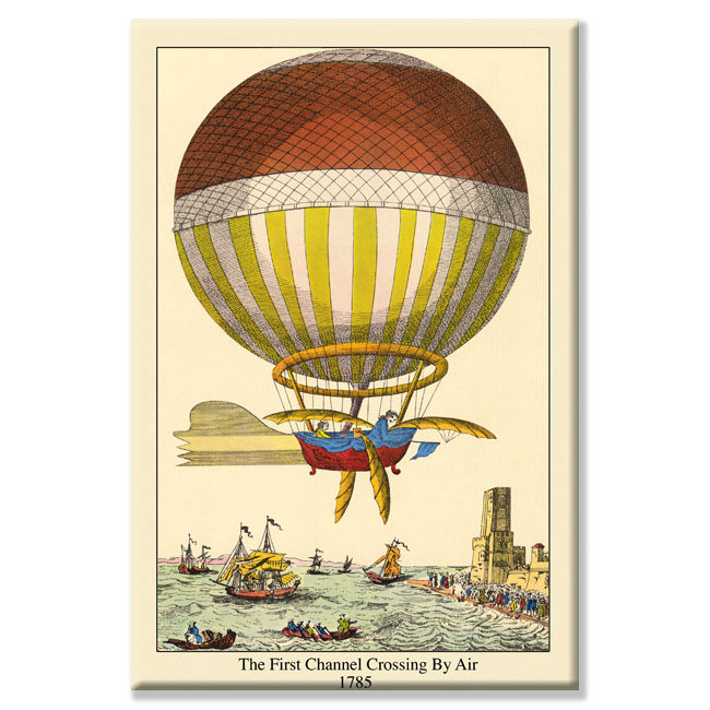 «First Channel Crossing by Air and 1785», impression sur toile, H 24 po x l 16 po