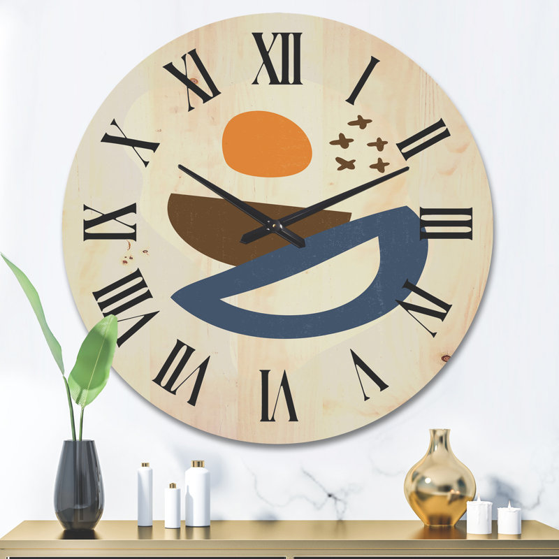 Horloge murale abstraite I, Grand