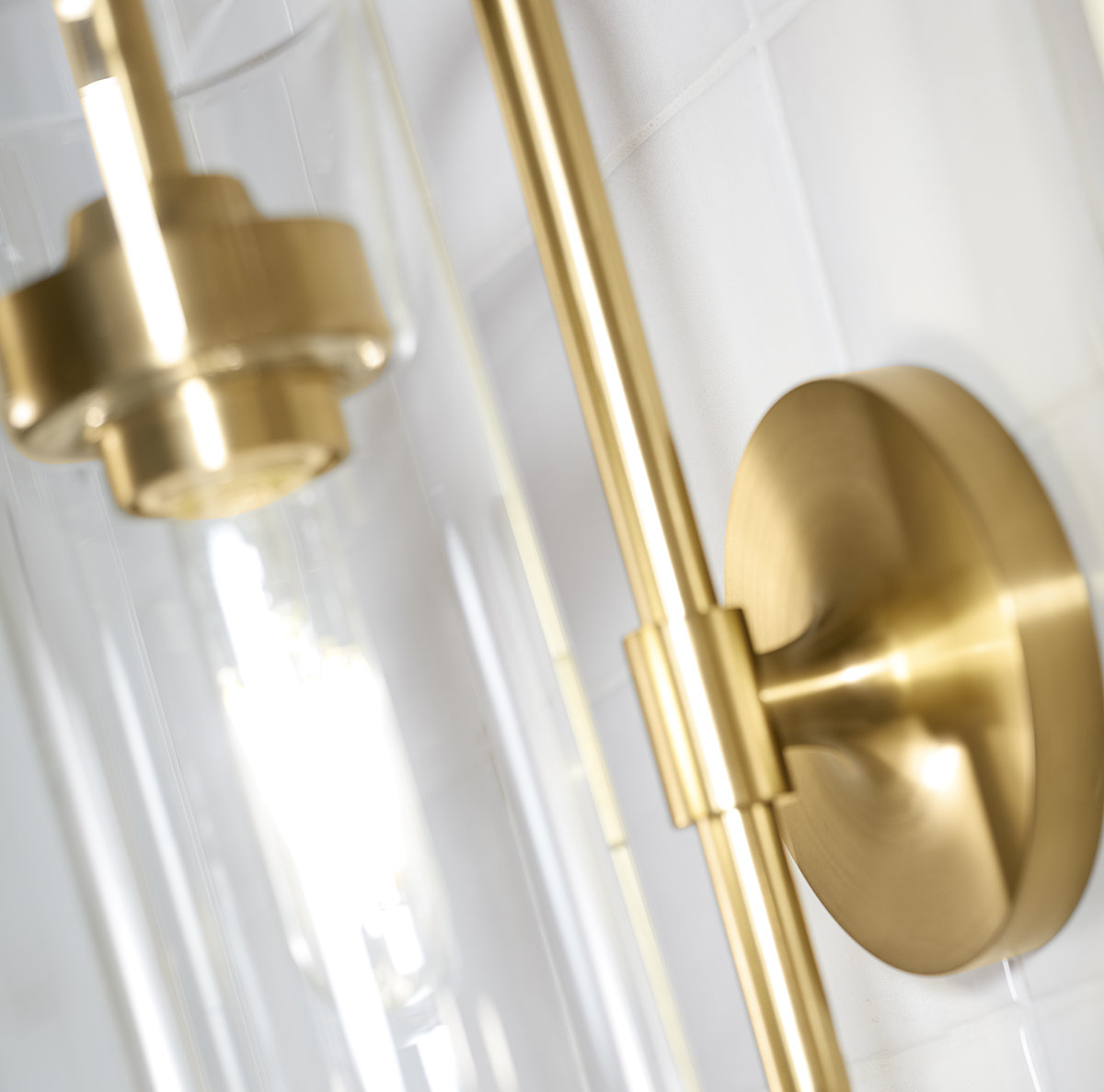 Kohler Purist Single Light Armed Sconce, Brushed Moderne Brass