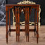 Ensemble table haute avec dessus en cuir