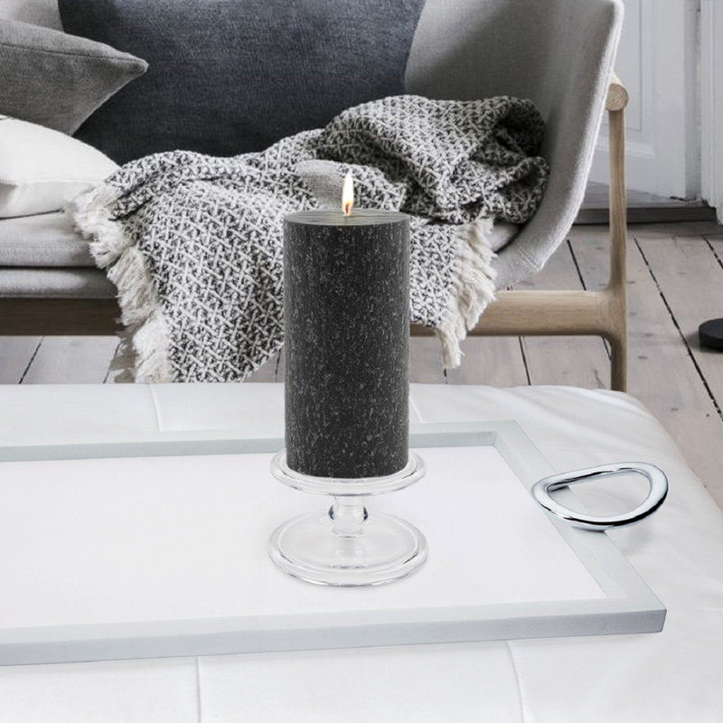 Bougie colonne non parfumée Timberline, Noir, H 6 po x l 3 po x P 3 po