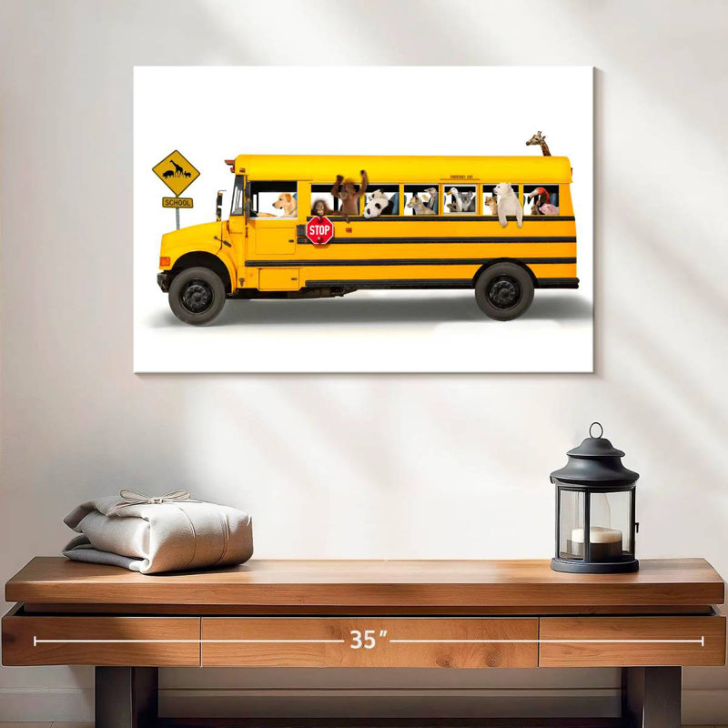 School Bus, 8" H x 12" W