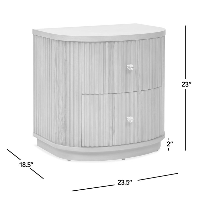 Mackenzie 24" 2-Drawer Storage Side Table