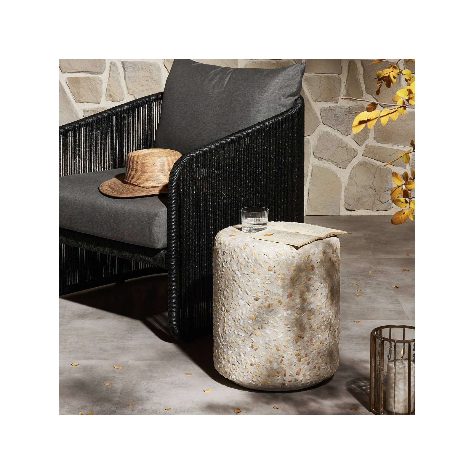 Fjord 14" Concrete Outdoor Side Table