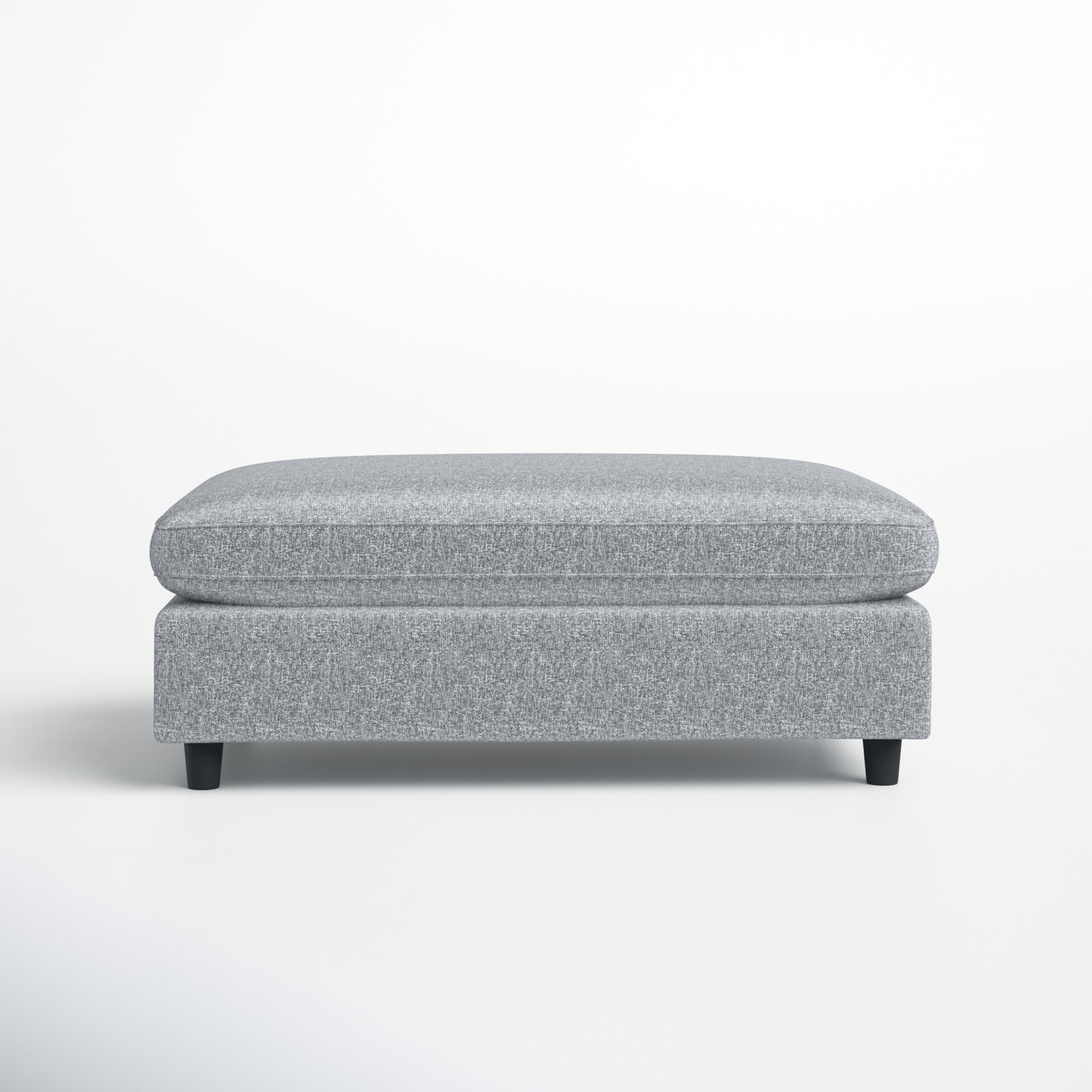 Fleetwood 45" Rectangle Upholstered Ottoman, Nathan Gray Tweed