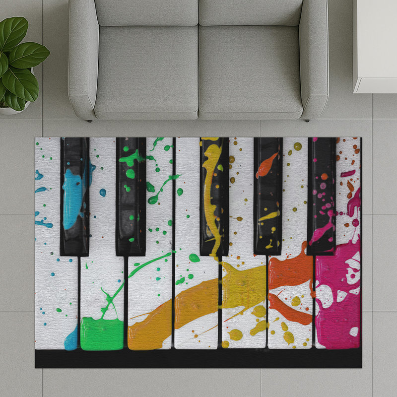 Geometric Area Rug, Runner 70 x 140 cm