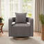 Fauteuil demi-tonneau moderne pivotant avec dossier ouvert-652721345
