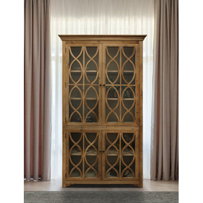 Manhattan Beach Ikki 4 Glass Door Cabinet In Natural