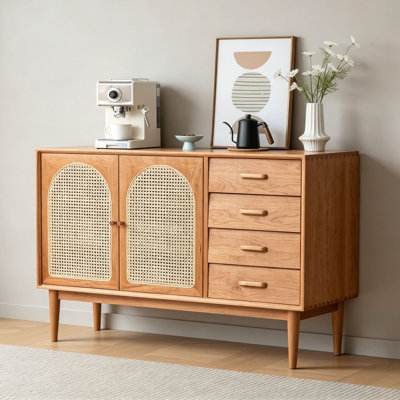 Buffet de rangement multifonctionnel en bois massif