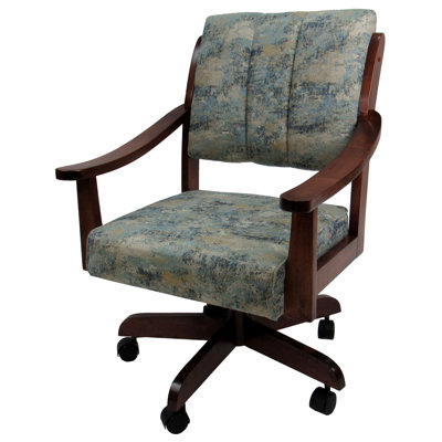 Miriam Swivel Wood Dining Caster Chair