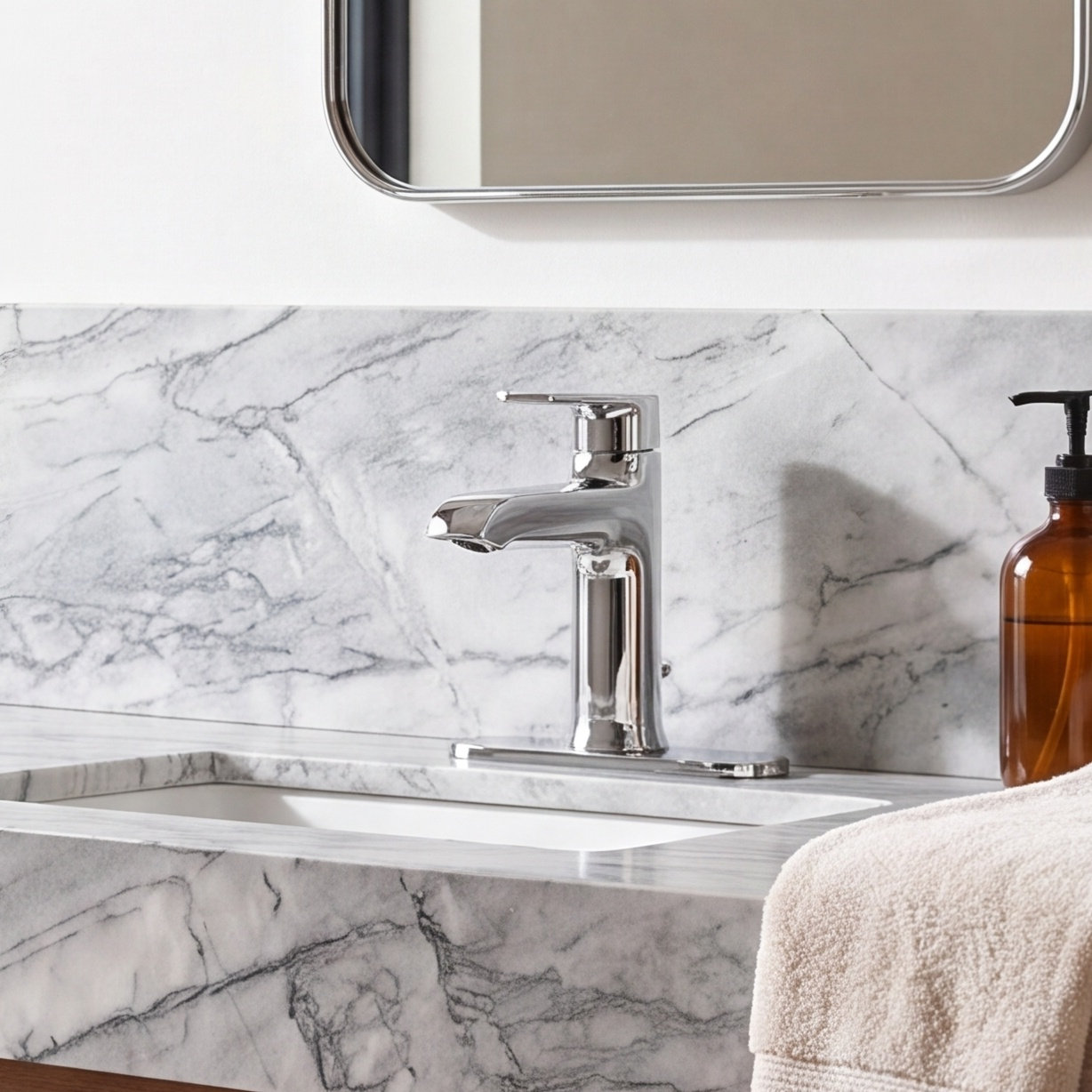Hint Single-Handle Bathroom Faucet with Drain, Polished Chrome