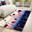 Heart Shaped Floral Print Area Rug, Modern Romantic Style, Machine Washable Non Slip, Indoor Home Decor for Living Room Bedroom Kids Balcony Apartment Cozy-1608758298