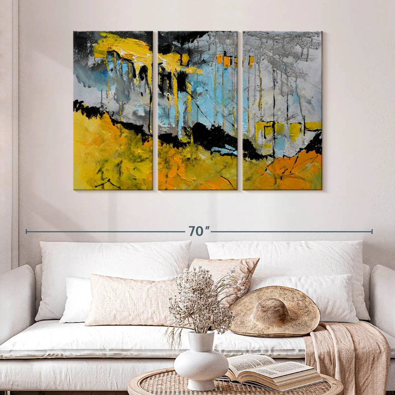 Avery Bleeding Sunrise Abstract, 32" H x 50" W