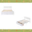 Lit plateforme double avec tiroirs sous le lit