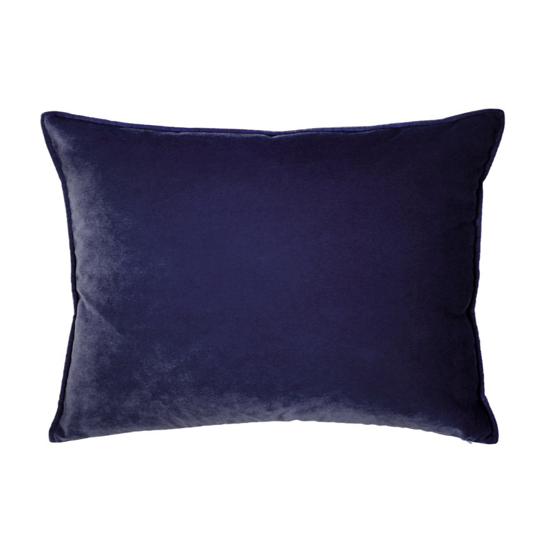 Franklin Washable Velvet Square Pillow Cover & Insert , Aubergine, 16"H x 30"W