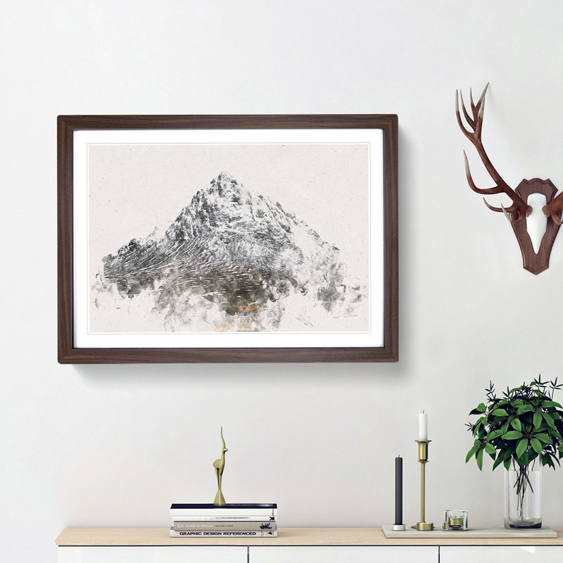 Mountain in Scotland - Framed Print, Walnut Framed, 24cm H x 33cm W x 2cm D