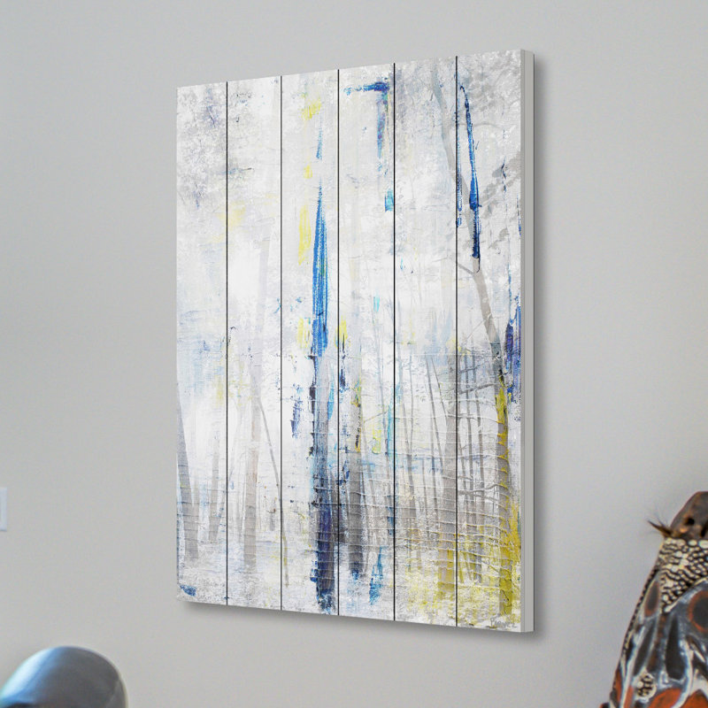 Reproduction d’art sur bois blanc "haute et brillante" par parvez taj,, H 36 po x l 24 po x P 1,5 po