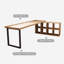 Bureaux en bois massif en L Burlywood-107625006-107625009