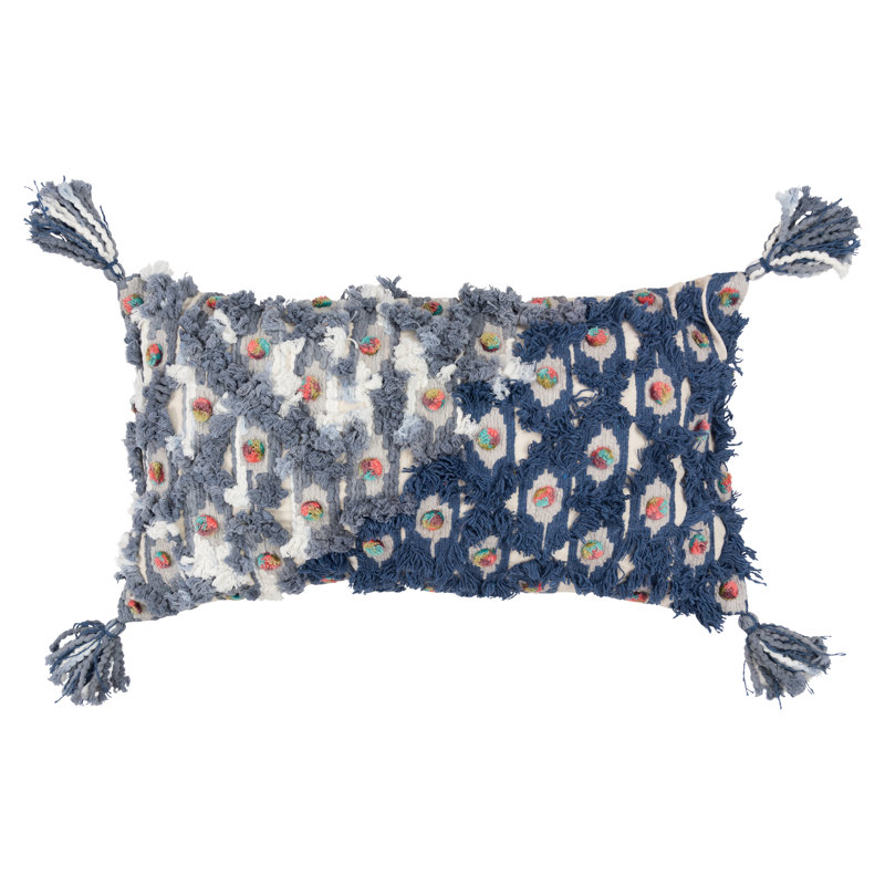 Embroidered Cotton Throw Pillow