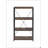 Weathered Oak and Black 3-shelf Bookcase