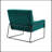 Lopardo Waiting Room Chair with Metal Frame-1640352614