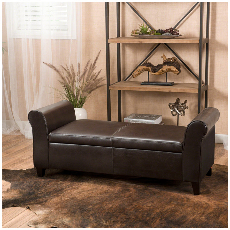 HAYES ARMED STORAGE BENCH