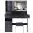 41 Inch Large Size Left Drawer Vanity Table Set With Cushioned Stool, 2 AC+2 USB Power Station, Hair Dryer Stand, Extra Large Touch Control LED Mirror, 3-Color Switch-475948874