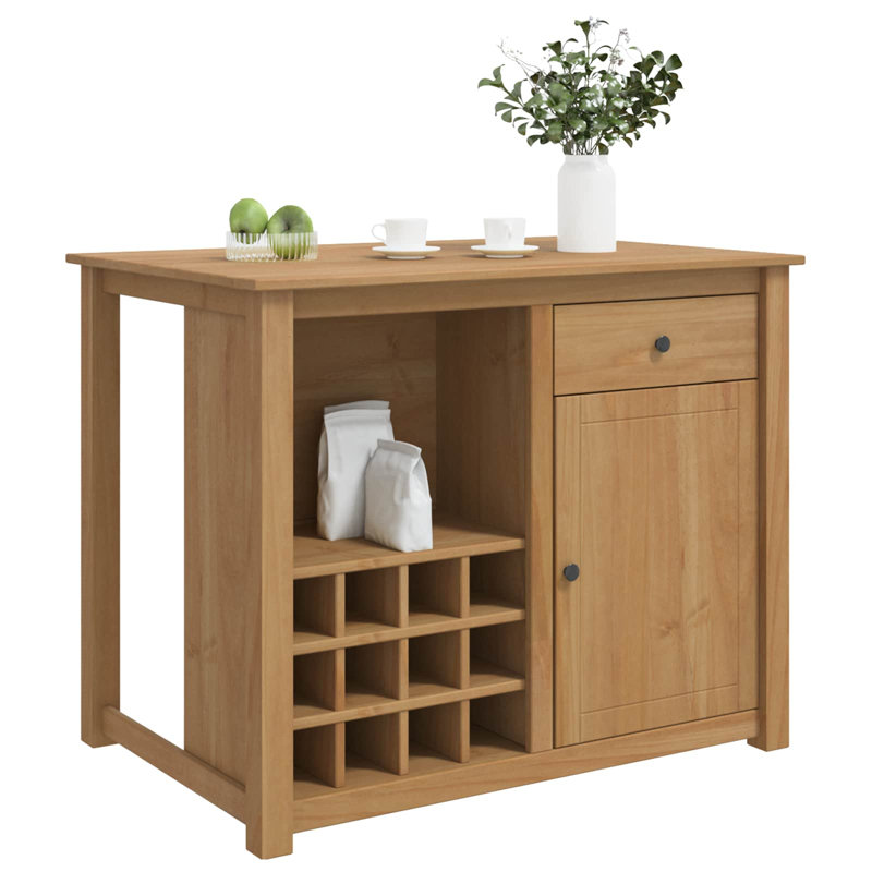 Solid Wood Kitchen Island, Honey Wax