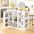  47.2" Counter Height Table with Foldable Top & Power Outlet-2024023211