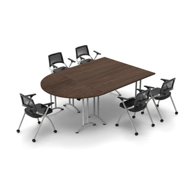 Partone 5 Person Conference Meeting Tables with 5 Chairs Complete Set by Inbox Zero