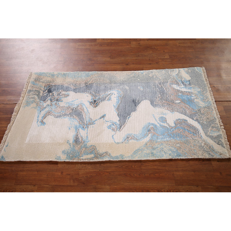 Tapis oriental moderne rayé 3 x 5