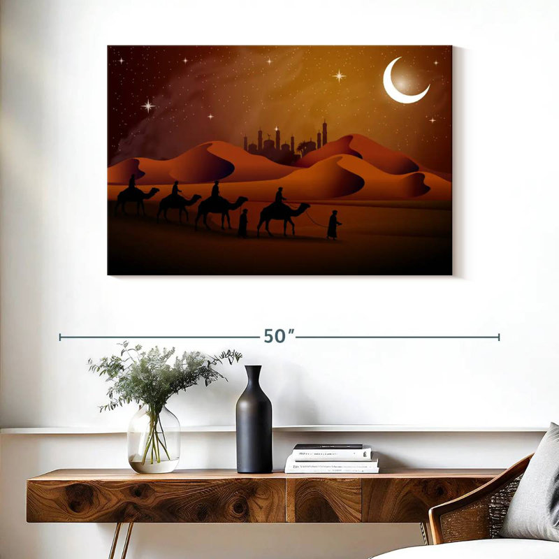 Alvord Moonlit Camel Caravan, 26" H x 39" W