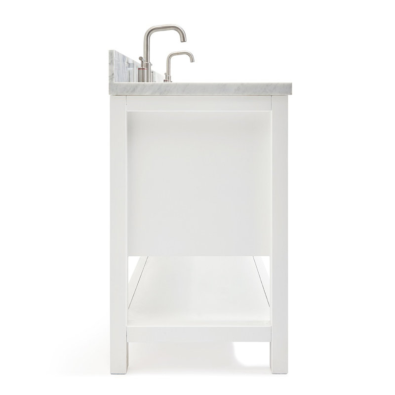 Magnolia Bath Vanity Rectangular Basin S073DCWRV, White, Rectangular