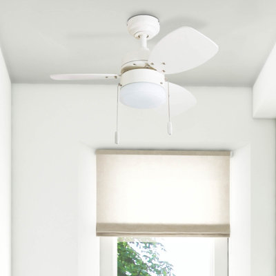 Ocean Breeze 30" 3 Blades LED Ceiling Fan with Light Kit Included