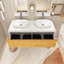 Meuble-lavabo mural double 55 po avec surface solide 55 po