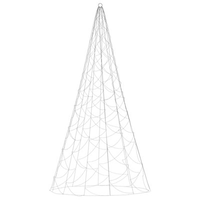 Christmas Tree on Flagpole Warm White