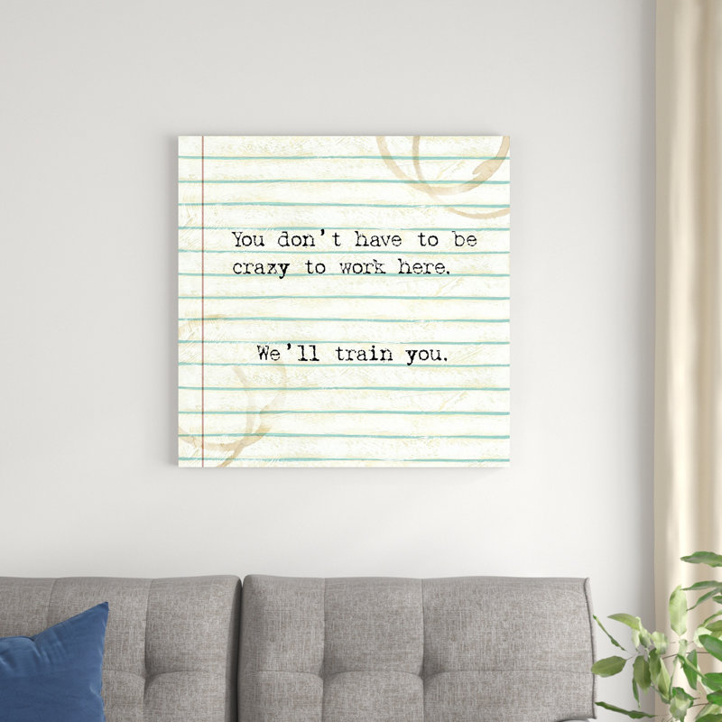 «Office Snark I» par Studio W - Art textuel sur toile tendue, H 30 po x l 30 po