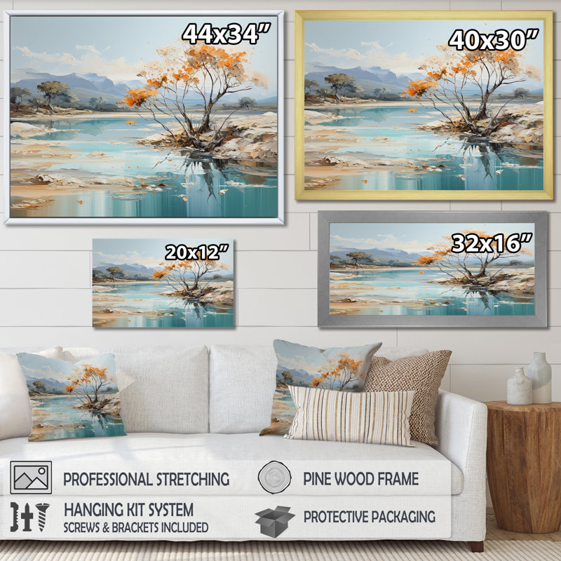 Impression sur toile Rivers, Toile tendue, H 24 po x l 32 po x P 1 po