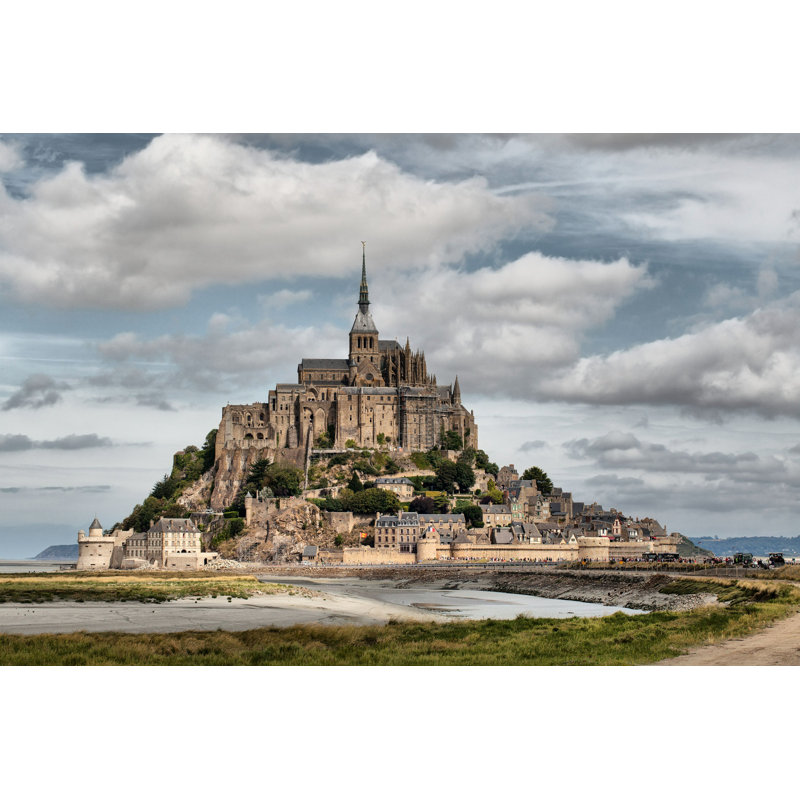 Le Mont Saint-Miche par - Photographie de toile tendue, H 12 po x l 18 po