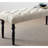 Solid Wood Dining Bench In Tan With Fabric Seat And Undulating Legs, 48W X 16D 19.5H Color, & Rotated 48Wx16dx19.5H-1974589936