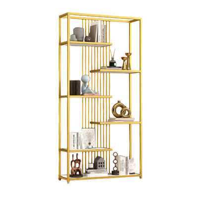 Luxury Multi-Tier Floor Standing Storage Shelf, Cosmetic Display Rack & Office Showcase Cabinet